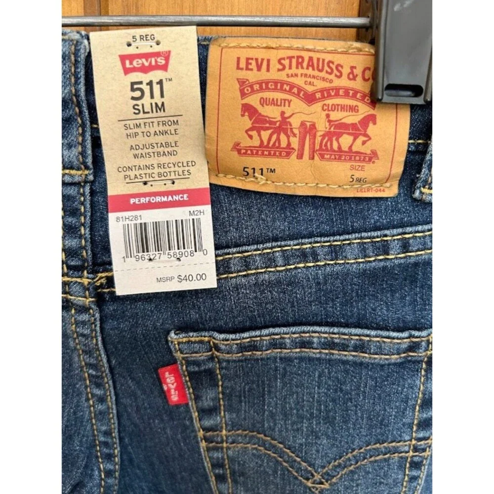 New with Tags - Levi's Boys 511 Slim Fit Denim Jeans